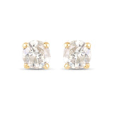 0.20 Carat Genuine LC Diamond 14K Yellow Gold Earrings