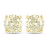1.43 Carat Genuine LB Diamond 14K Yellow Gold Earrings