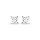 0.11 ct. Genuine White Diamond 14K White Gold Earrings