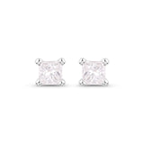 0.12 ct. Genuine White Diamond 14K White Gold Earrings