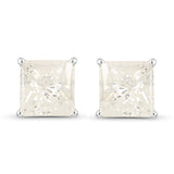 2.14 Carat Genuine White Diamond 14K White Gold Earrings