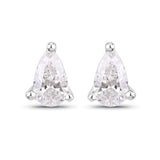 0.35 Carat Genuine White Diamond 14K White Gold Earrings