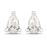 0.36 Carat Genuine White Diamond 14K White Gold Earrings