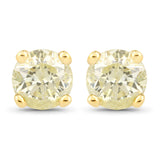 1.02 ct Genuine LB Diamond 14K Yellow Gold Earrings