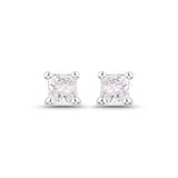 0.11 ct. Genuine White Diamond 14K White Gold Earrings