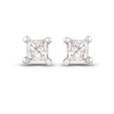 0.12 ct. Genuine White Diamond 14K White Gold Earrings