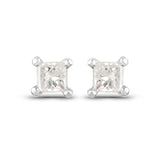 0.11 ct White Diamond 14K White Gold Earrings