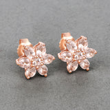 1.98 Carat Genuine Morganite 10K Rose Gold Earrings