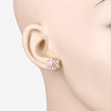 1.98 Carat Genuine Morganite 10K Rose Gold Earrings