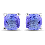 1.10 ct. Genuine Tanzanite 14K White Gold Earrings