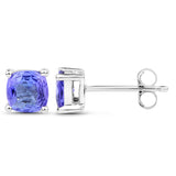 1.10 ct. Genuine Tanzanite 14K White Gold Earrings
