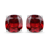 3.00 ct Genuine Garnet .925 Sterling Silver Earrings