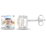 4.20ct.tw Crystal Rainbow Mystic Quartz .925 Sterling Silver Earrings
