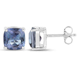 4.20ct.tw Royal Blue Mystic Quartz .925 Sterling Silver Earrings