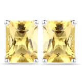 2.20 Carat Genuine Citrine .925 Sterling Silver Earrings