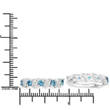 1.48 Carat Genuine London Blue Topaz and White Topaz .925 Sterling Silver Earrings
