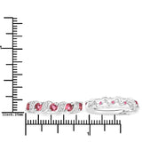 1.28 Carat Genuine Pink Tourmaline and White Topaz .925 Sterling Silver Earrings