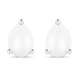 0.26 Carat Genuine Opal .925 Sterling Silver Earrings