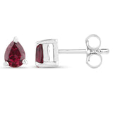 0.40 Carat Genuine Rhodolite .925 Sterling Silver Earrings