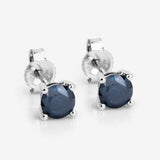 0.82 ct Genuine Blue Diamond 14K White Gold Earrings