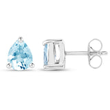 0.70 Carat Genuine Blue Topaz .925 Sterling Silver Earrings
