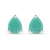 0.54 ct. Genuine Emerald .925 Sterling Silver Earrings