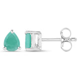 0.54 ct. Genuine Emerald .925 Sterling Silver Earrings