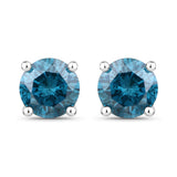 0.82 ct. Blue Diamond 14K White Gold Earrings