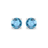 0.82 ct Genuine Blue Diamond 14K White Gold Earrings