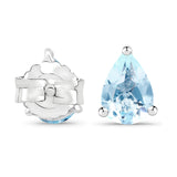 1.70 ct. Genuine Blue Topaz .925 Sterling Silver Earrings