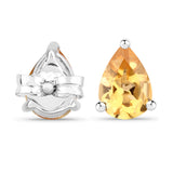 1.12 Carat Genuine Citrine .925 Sterling Silver Earrings