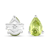 1.50 Carat Genuine Peridot .925 Sterling Silver Earrings