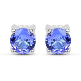 0.74 ct. Tanzanite 14K White Gold Earrings