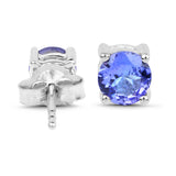 0.74 ct. Tanzanite 14K White Gold Earrings
