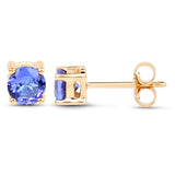 0.74 ct. Tanzanite 14K Yellow Gold Earrings