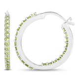 1.68 Carat Genuine Peridot .925 Sterling Silver Earrings