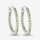 1.68 Carat Genuine Peridot .925 Sterling Silver Earrings
