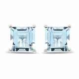 1.62 Carat Genuine Aquamarine .925 Sterling Silver Earrings