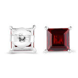 2.50 Carat Genuine Garnet .925 Sterling Silver Earrings