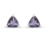 0.16 Carat Genuine Iolite .925 Sterling Silver Earrings
