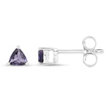 0.16 Carat Genuine Iolite .925 Sterling Silver Earrings
