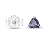 0.16 Carat Genuine Iolite .925 Sterling Silver Earrings