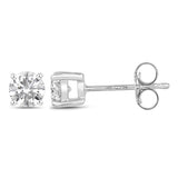 0.68 Carat Genuine Lab Grown Diamond 14K White Gold Earrings