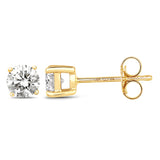0.68 Carat Genuine Lab Grown Diamond 14K Yellow Gold Earrings