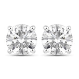 0.76 Carat Genuine Lab Grown Diamond 14K White Gold Earrings