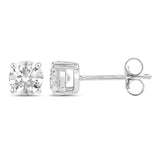 0.76 Carat Genuine Lab Grown Diamond 14K White Gold Earrings