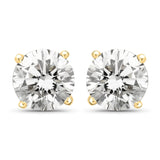 0.76 Carat Genuine Lab Grown Diamond 14K Yellow Gold Earrings