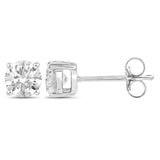 1.00 Carat Genuine Lab Grown Diamond 14K White Gold Earrings