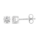 0.26 Carat Genuine Lab Grown Diamond 14K White Gold Earrings