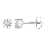 0.34 Carat Genuine Lab Grown Diamond 14K White Gold Earrings